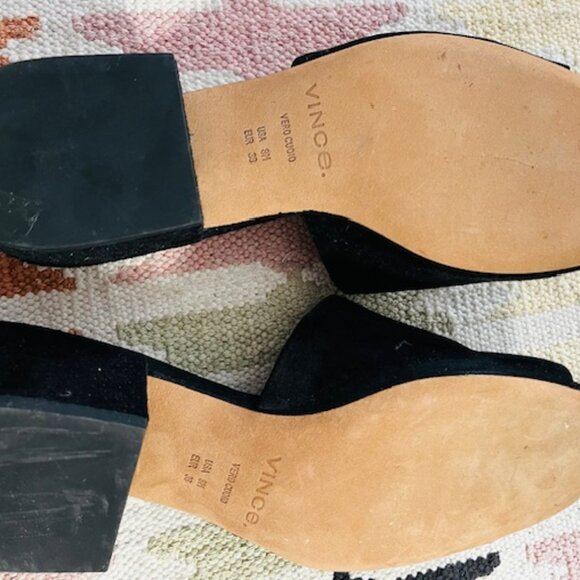Black Suede Slides by Vince - Picture 4 of 5